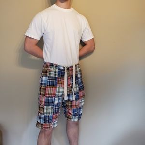 J crew patchwork shorts